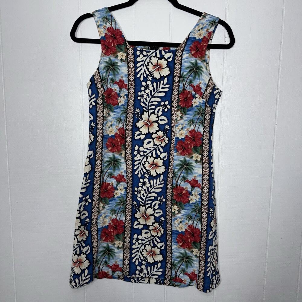 Vintage Shannon Marie Hawaii Mini Dress Hibiscus Floral Beach Cruise Size S